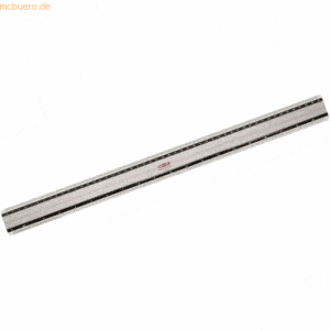 10 x M+R Lineal Aluminium 50cmcm und inch Skalierung