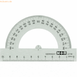 M+R Halbkreis-Winkelmesser 10cm glasklar