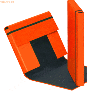 6 x Pagna Heftbox A4 Pappe orange