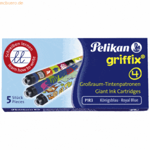 Pelikan Tintenpatrone Großraum Griffix P1R3/5 königsblau