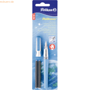 8 x Pelikan Schulfüller Pelikano P480 A blau + 2 Tintenpatronen GTP Bl