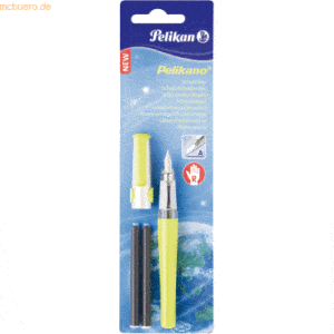 Pelikan Schulfüller Pelikano P480 A grün + 2 Tintenpatronen GTP Bliste