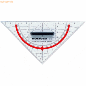 Rumold Geo-Dreieck 16 cm Kunststoff mit abnehmbaren Griff