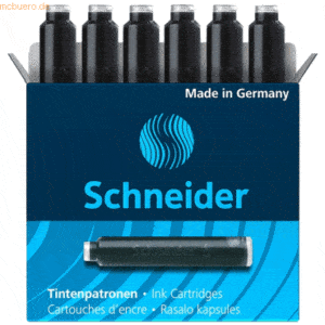 10 x Schneider Tintenpatrone VE=6 Stück schwarz