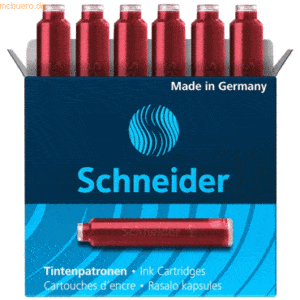 5 x Schneider Tintenpatrone VE=6 Stück rot