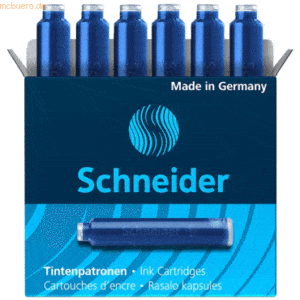 50 x Schneider Tintenpatrone VE=6 Stück blau