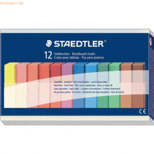 Staedtler Wandtafelkreide farbig VE=12 Stück