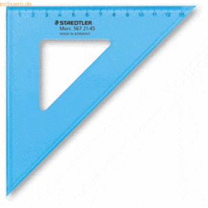 10 x Staedtler Zeichendreieck 21cm 45/45 Gr. transparent/blau