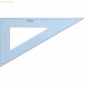 10 x Staedtler Zeichendreieck 36cm 60/30 Gr. transparent/blau