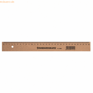 Standardgraph Holzlineal Buche natur 30cm