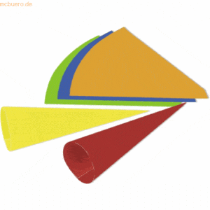 Ludwig Bähr Schultüten Fotokarton 68cm VE=10 Stück 5 Farben sortiert