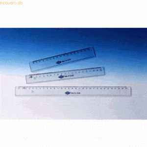 20 x Wedo Lineal 20cm transparent